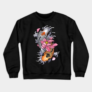 Kawaii Koi: A Cute and Playful Japanese Koi Fish Design Crewneck Sweatshirt